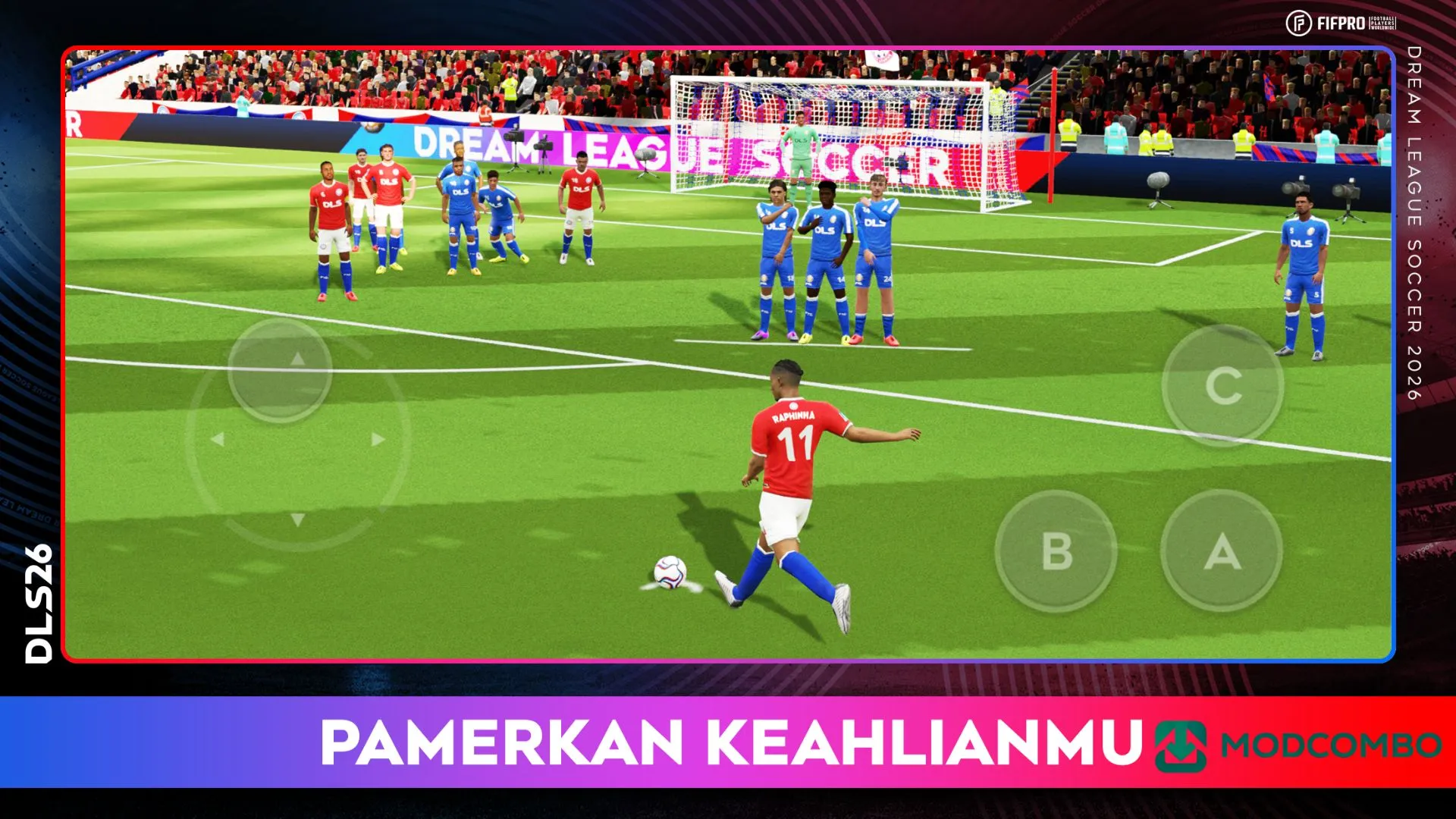 Unduh Dream League Soccer 2026 MOD APK (Menu Terbaru) v13.130 2 Gameplay Dream League Soccer 2026 MOD APK Lebih Halus