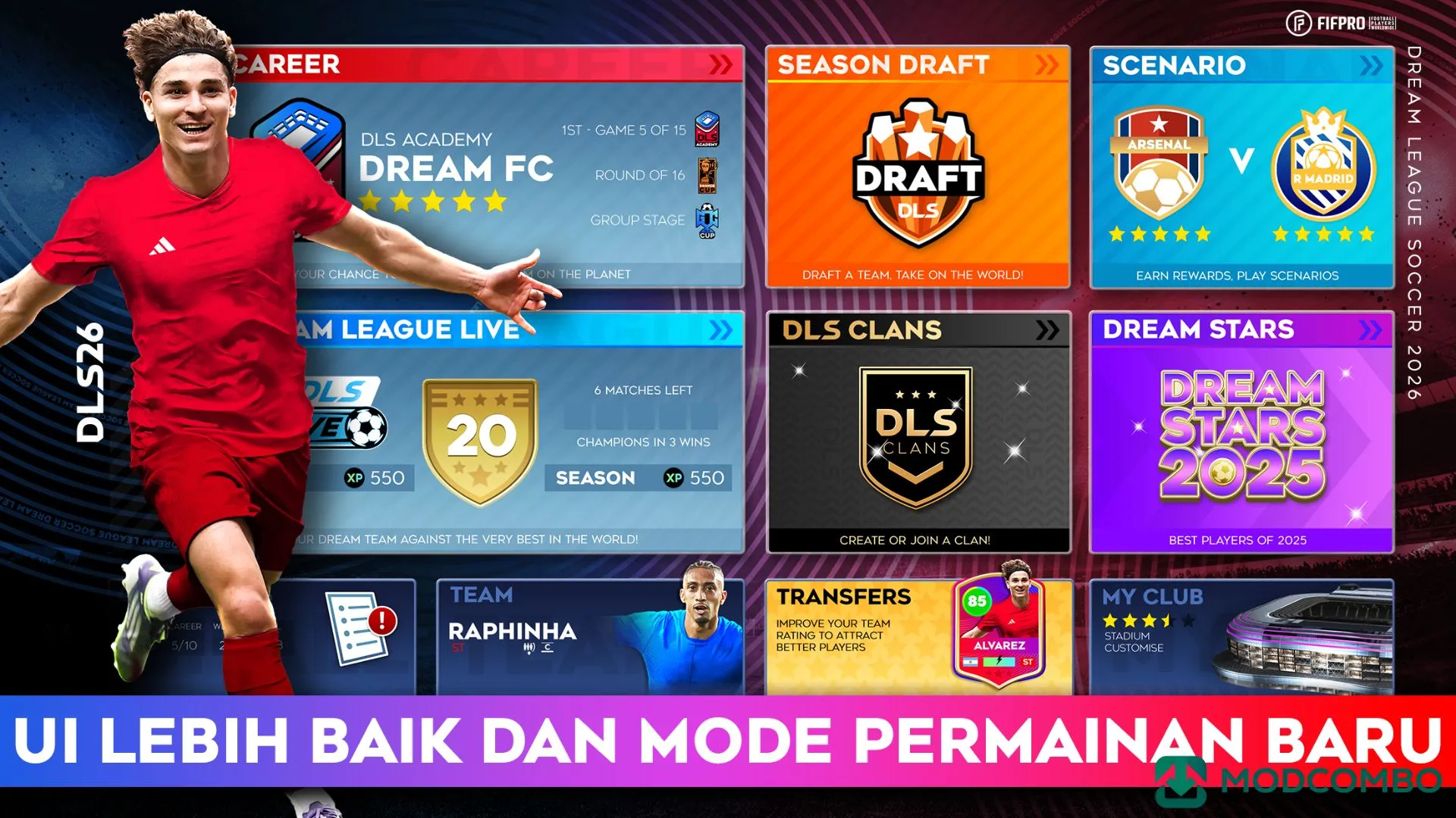 Unduh Dream League Soccer 2026 MOD APK (Menu Terbaru) v13.130 1 Dream League Soccer 2026 MOD APK Menu Terbaru