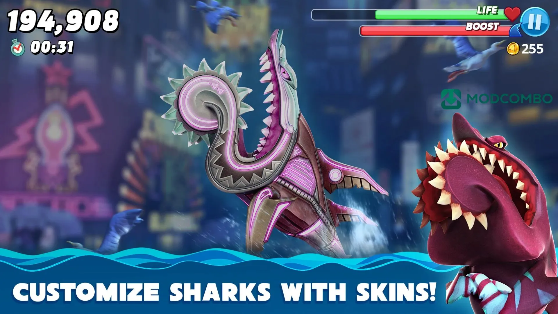 Unduh Hungry Shark World MOD APK dengan Uang dan Gems Unlimited untuk Android v7.8.1 2 Fitur Unggulan Hungry Shark World