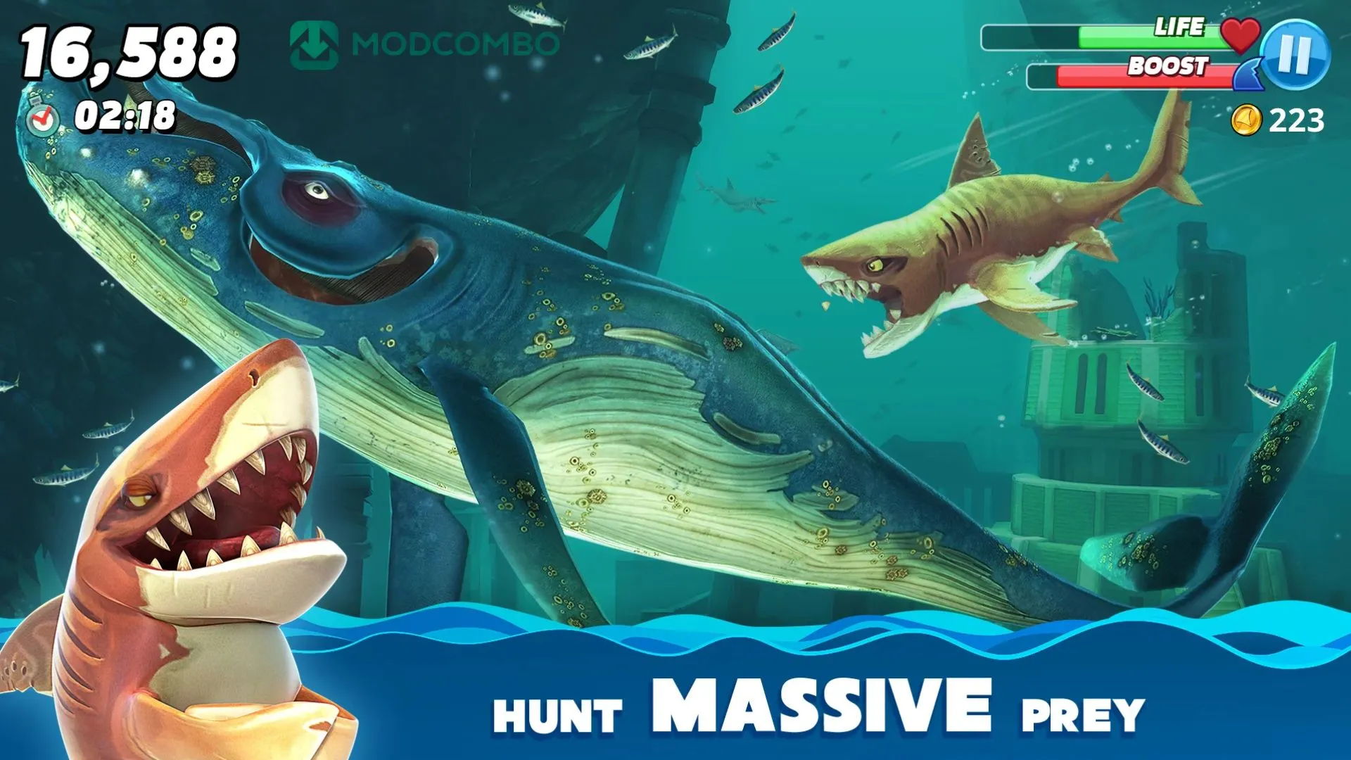 Unduh Hungry Shark World MOD APK dengan Uang dan Gems Unlimited untuk Android v7.8.1 4 Fitur yang Paling Dicari di Hungry Shark World Mod APK
