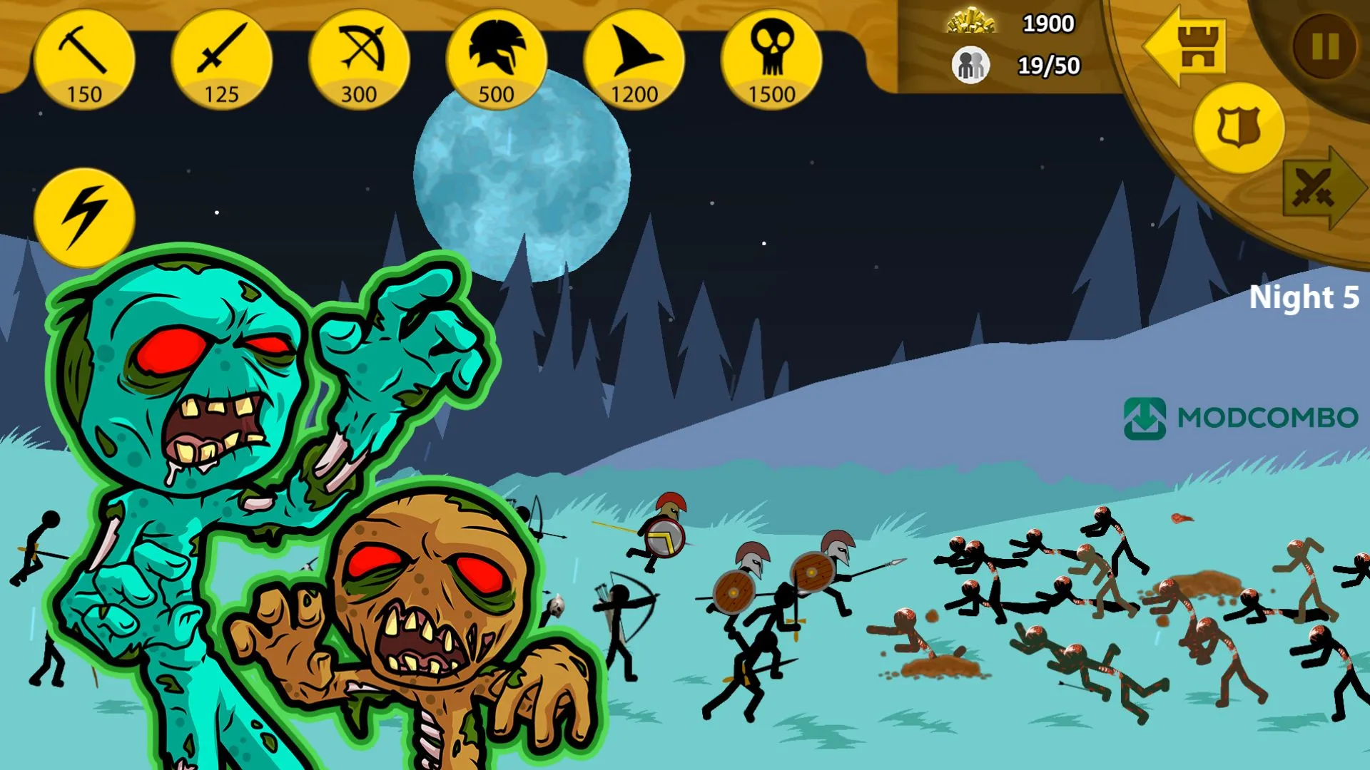 Unduh Stick War Legacy MOD APK (Pasukan 999, Fitur Mod Menu) v2026.1.787 3 Gameplay Stick War Legacy modcombo