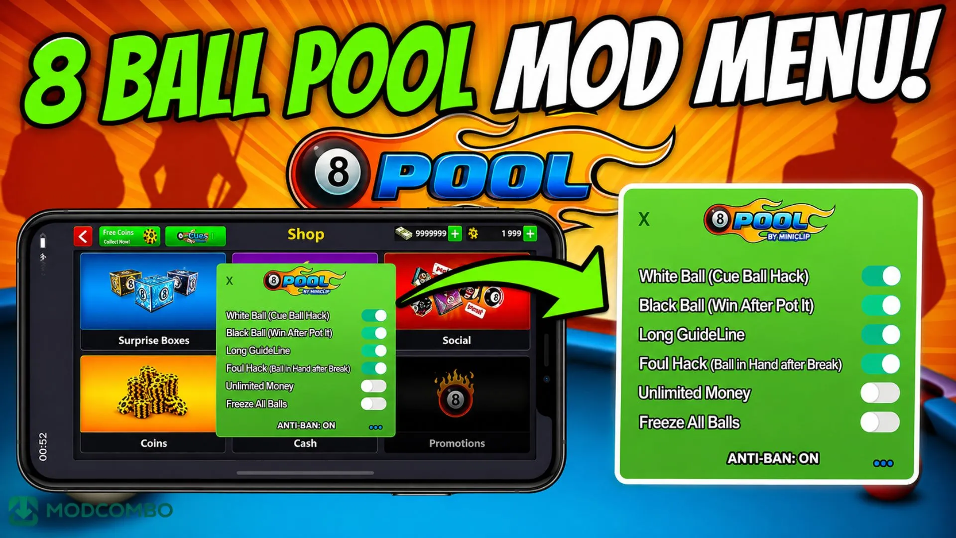 Unduh 8 Ball Pool MOD APK v56.22.0 (Guide Line) 4 8 ball pool mod apk 3