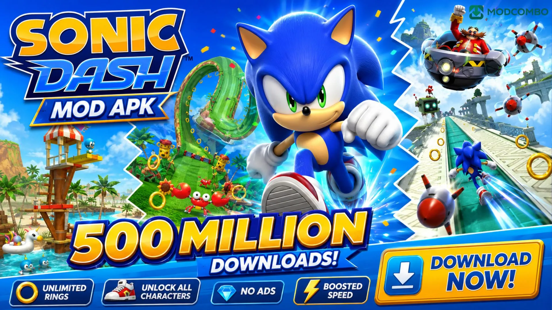 Unduh Sonic Dash MOD APK (Unlimited Money) Terbaru v9.9.0 1 Apa Itu Sonic Dash MOD APK?