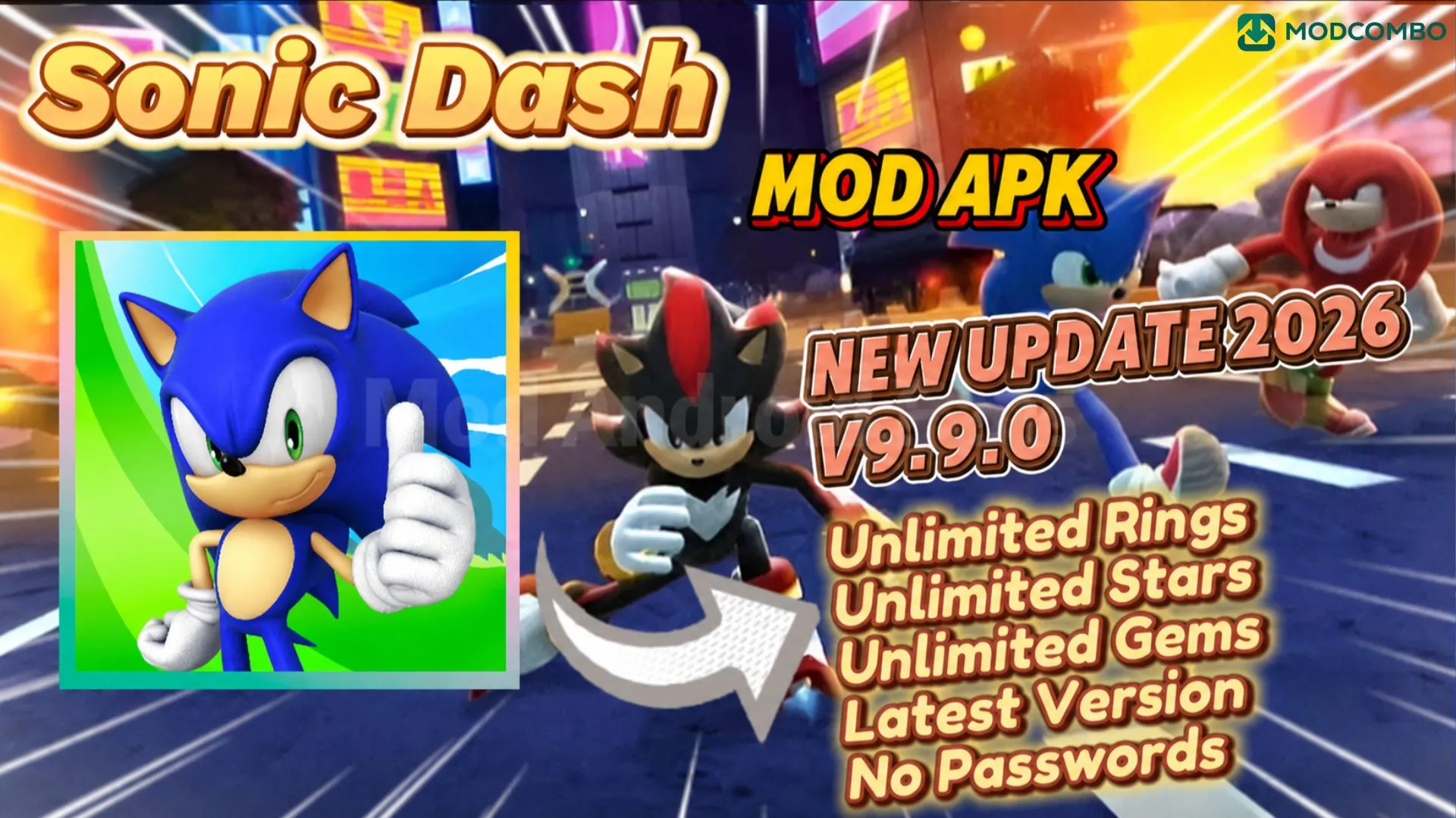 Unduh Sonic Dash MOD APK (Unlimited Money) Terbaru v9.9.0 3 Kelebihan Sonic Dash MOD APK