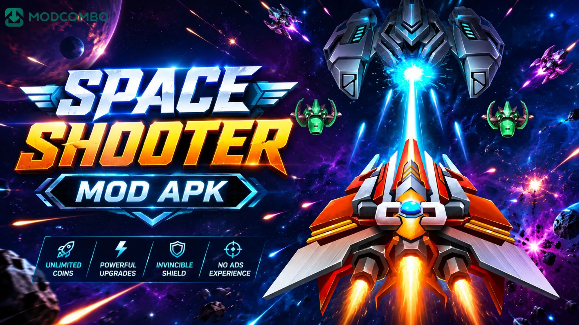 Unduh Space Shooter MOD APK (Unlimited Diamonds) v1.979 1 Apa Itu Space Shooter Galaxy Attack MOD APK?