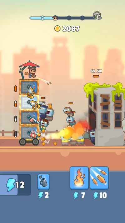 Unduh TDS - Tower Destiny Survive MOD APK (Unlimited Coins) v1.14.0 2 Gameplay: Bangun Tower, Lawan Zombie, dan Bertahan Lebih Lama